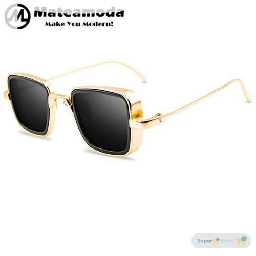 Mateamoda Sunglasses Glasses Mens Retro Thick-edge Metal Frame Trendy Sunglasses