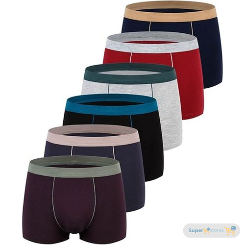 6 In 1 Quality Cotton Boxers Color May Differ
