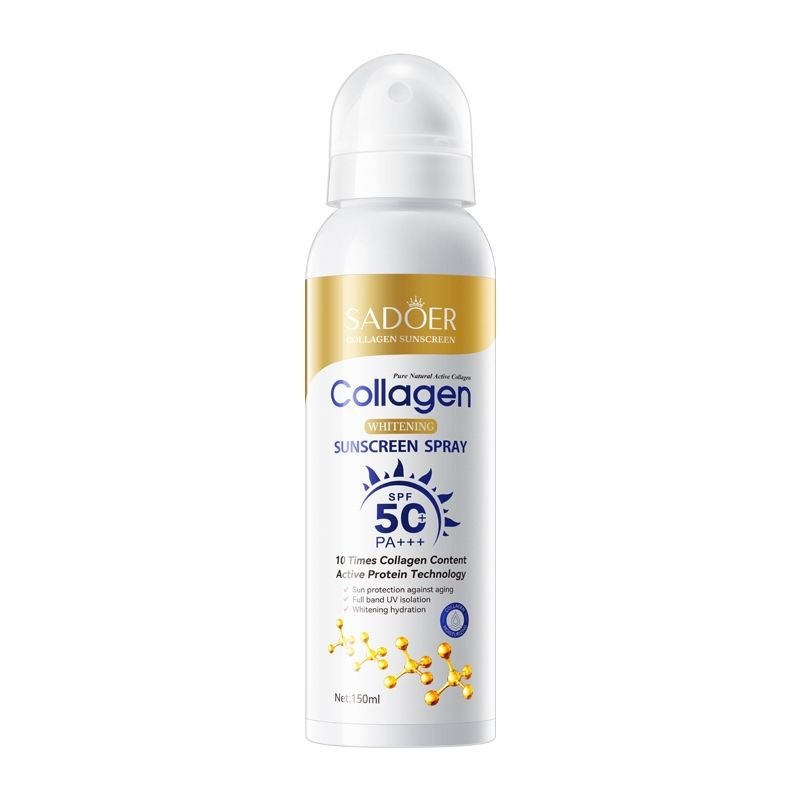 SADOER Collagen Sunscreen Spray  SPF 50 Whitening Hydration
