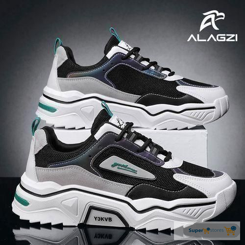 ALagzi 2025 Mens Casual Sci-Fi Warrior Shoes Running Sneakers - BlackGreen