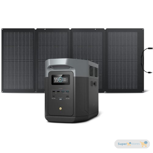 ECOFLOW DELTA 2  160W Solar Panel Solar G-enerator Bundle With 1-3kWh Expandable Capacity