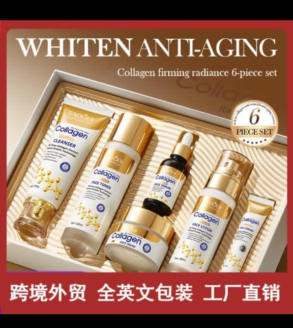 Collagen 6Piece Facial Set  Complete AntiAging Skincare Routine