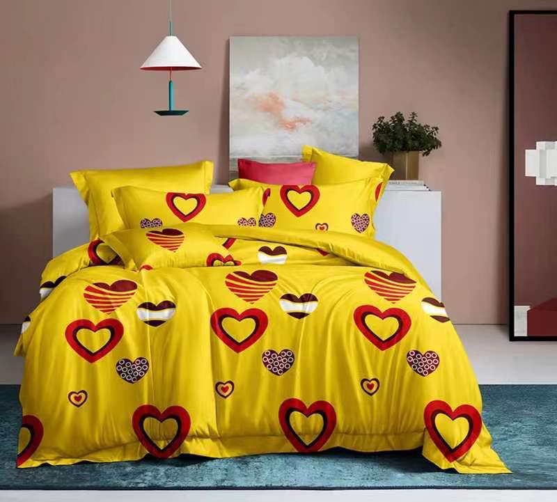 Meenah Peixes Golden Heart Luxury Bedding Set